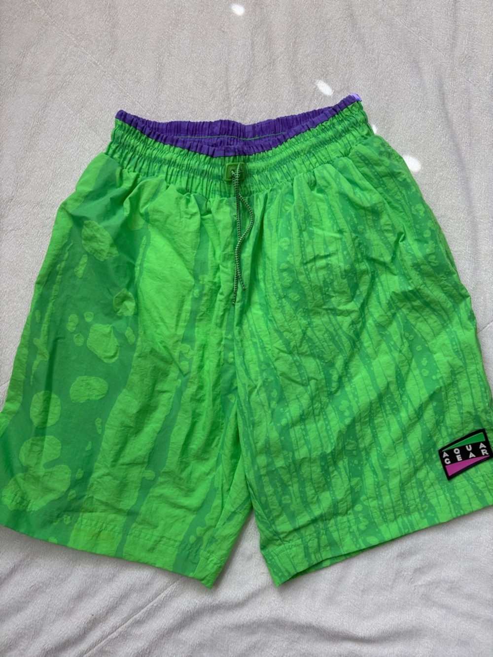 Vintage Nike Aqua Gear Neon Green swim shorts.  Never worn!